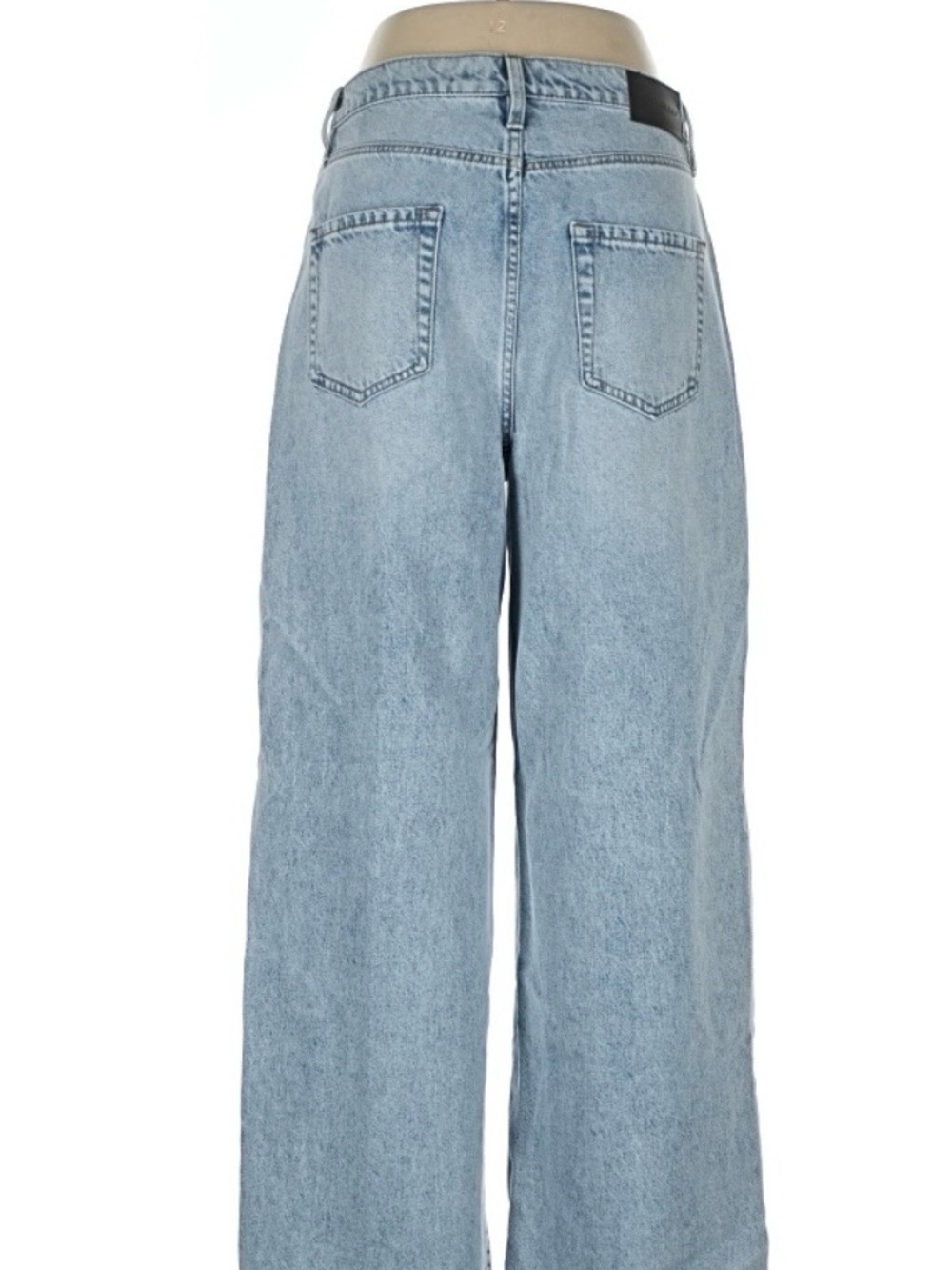 DKNY Light Blue Wide-Leg Studded Jeans - Picture 2 of 5